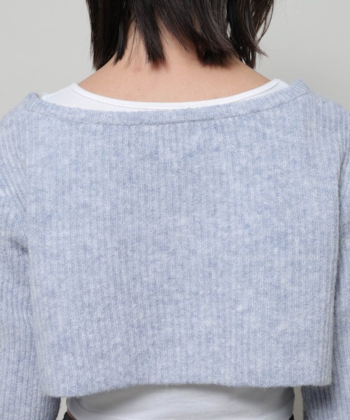 3.3 Field Trip （3.3フィールドトリップ）の「3.3 Field Trip／ショートボレロカーディガン  2995312（カーディガン/ボレロ・レディース・ホワイト/グレー/ブルー・FREE）」の21枚目の写真