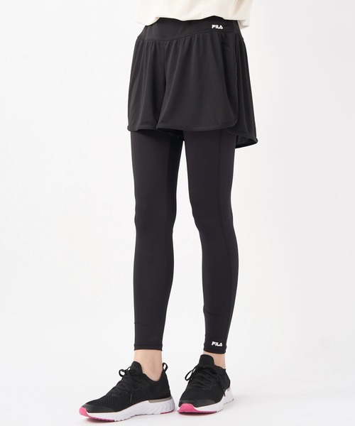 FILA（フィラ）の「【FILA/フィラ】レディース水陸両用キュロット付レギンス2点セット（レギンス/スパッツ・レディース・ブラック・MEDIUM/LARGE）」の7枚目の写真