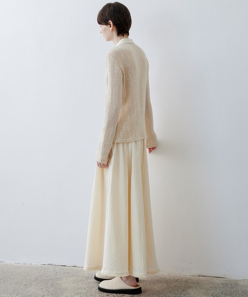 tageechita（タジチタ）の「【tageechita】透かし編み バイカラー シャツ襟 ニットブラウス（シャツ/ブラウス・レディース・ライトベージュ・M/S/L）」の14枚目の写真