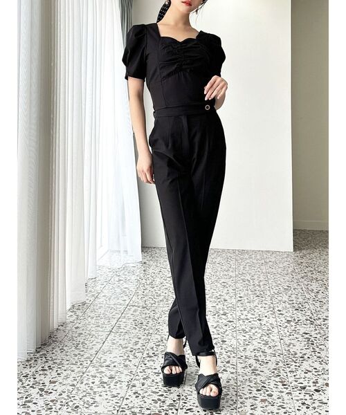 RESEXXY（リゼクシー）の「センタープレステーパードパンツ【セットアップ着用可能】（その他パンツ・レディース・その他1/ブラック/その他・FREE）」の2枚目の写真