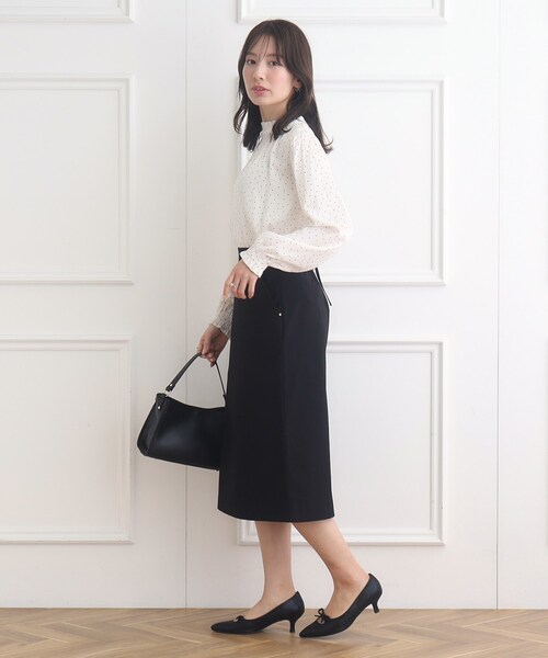 couture brooch（クチュールブローチ）の「◆ハイパーストレッチサス付タイトスカート（スカート・レディース・ダークオリーブ/ネイビー/ブラック・38/42/40）」の8枚目の写真