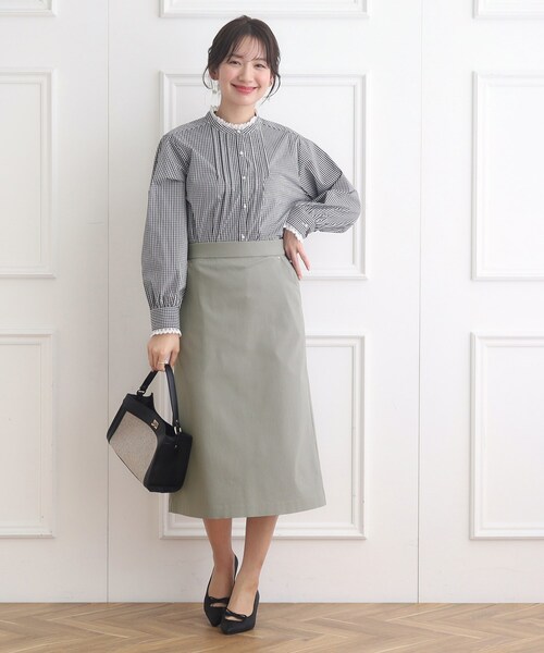 couture brooch（クチュールブローチ）の「◆ハイパーストレッチサス付タイトスカート（スカート・レディース・ダークオリーブ/ネイビー/ブラック・38/42/40）」の17枚目の写真