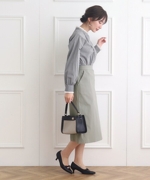 couture brooch（クチュールブローチ）の「◆ハイパーストレッチサス付タイトスカート（スカート・レディース・ダークオリーブ/ネイビー/ブラック・38/42/40）」の18枚目の写真