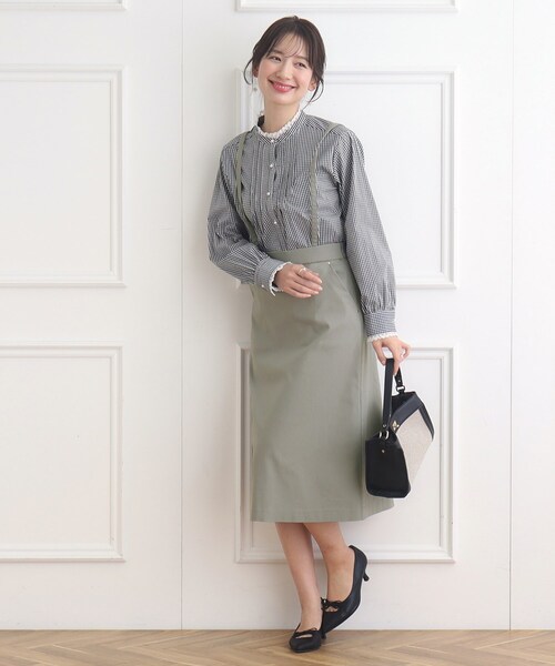 couture brooch（クチュールブローチ）の「◆ハイパーストレッチサス付タイトスカート（スカート・レディース・ダークオリーブ/ネイビー/ブラック・38/42/40）」の20枚目の写真