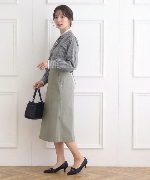 couture brooch（クチュールブローチ）の「◆ハイパーストレッチサス付タイトスカート（スカート・レディース・ダークオリーブ/ネイビー/ブラック・38/42/40）」の21枚目の写真