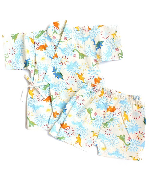 SKAPE(エスケープ)の「甚平スーツ(浴衣・キッズ・ブルー系その他3/アイボリー/ブルー/グレー/ホワイト/ネイビー・130cm/120cm/110cm/100cm/90cm)」の2枚目の写真