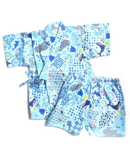 SKAPE(エスケープ)の「甚平スーツ(浴衣・キッズ・ブルー系その他3/アイボリー/ブルー/グレー/ホワイト/ネイビー・130cm/120cm/110cm/100cm/90cm)」の6枚目の写真