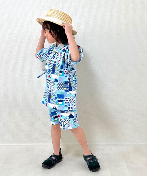 SKAPE(エスケープ)の「甚平スーツ(浴衣・キッズ・ブルー系その他3/アイボリー/ブルー/グレー/ホワイト/ネイビー・130cm/120cm/110cm/100cm/90cm)」の8枚目の写真