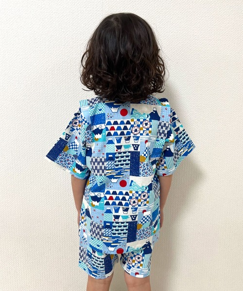 SKAPE(エスケープ)の「甚平スーツ(浴衣・キッズ・ブルー系その他3/アイボリー/ブルー/グレー/ホワイト/ネイビー・130cm/120cm/110cm/100cm/90cm)」の10枚目の写真