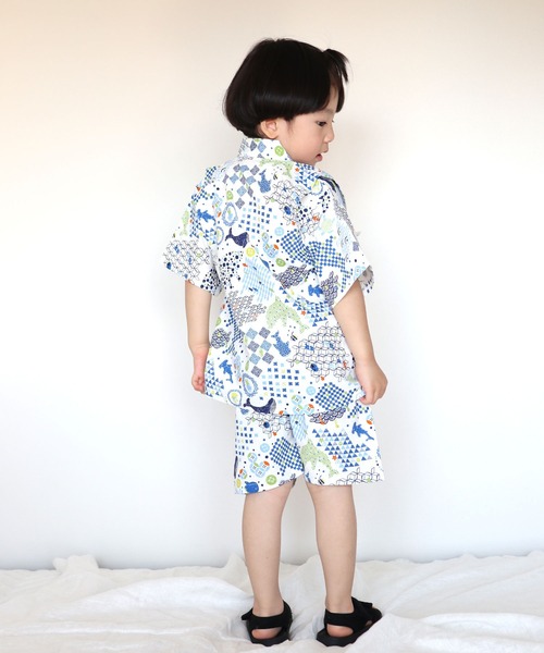 SKAPE(エスケープ)の「甚平スーツ(浴衣・キッズ・ブルー系その他3/アイボリー/ブルー/グレー/ホワイト/ネイビー・130cm/120cm/110cm/100cm/90cm)」の13枚目の写真