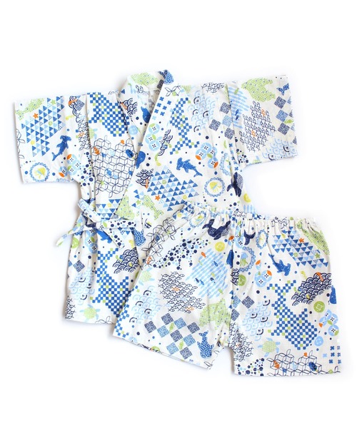 SKAPE(エスケープ)の「甚平スーツ(浴衣・キッズ・ブルー系その他3/アイボリー/ブルー/グレー/ホワイト/ネイビー・130cm/120cm/110cm/100cm/90cm)」の18枚目の写真