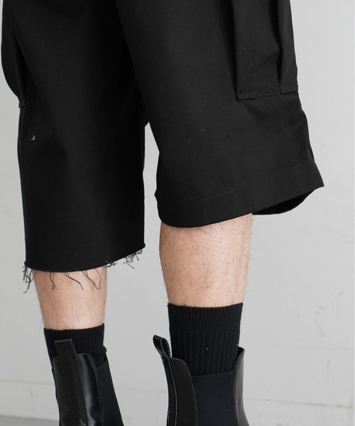 NEONSIGN(ネオンサイン)の「NEON SIGN Drill Cargo Shorts(その他パンツ・メンズ・ブラック/ベージュ・46)」の6枚目の写真