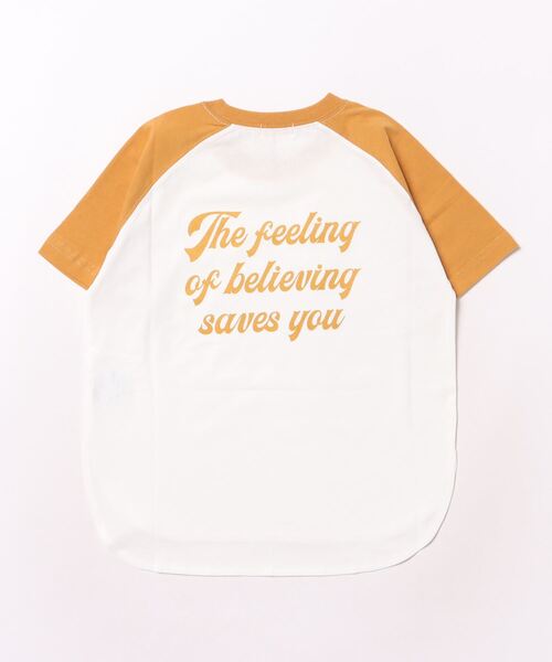 b・ROOM（ビールーム）の「【型崩れしないやわらかコットン】バックプリントビッグラグランンTシャツ（Tシャツ/カットソー・キッズ・ブルー/バイオレット/ブラック/マスタード・110cm/120cm/130cm/140cm/150cm/100cm）」の5枚目の写真