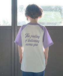 【型崩れしないやわらかコットン】バックプリントビッグラグランンTシャツ