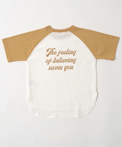 b・ROOM（ビールーム）の「【型崩れしないやわらかコットン】バックプリントビッグラグランンTシャツ（Tシャツ/カットソー・キッズ・ブルー/バイオレット/ブラック/マスタード・110cm/120cm/130cm/140cm/150cm/100cm）」の12枚目の写真