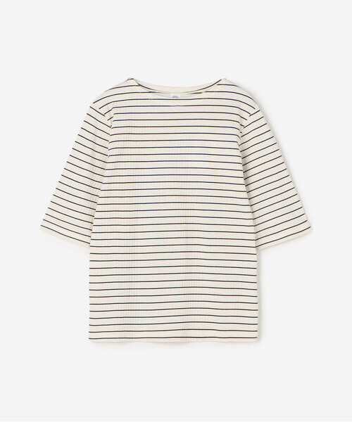 tシャツ ORCIVAL | リブ ボートネック5分袖カットソー WOMEN レディース ORCIVAL tシャツ | リブ ボートネック5分袖カットソー WOMEN