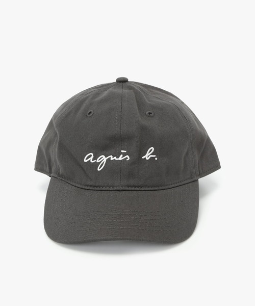 agnes b.（アニエスベー）の「メンズ ロゴ刺繍 コットン キャップ（キャップ・メンズ・グレー系その他・FREE）」の2枚目の写真