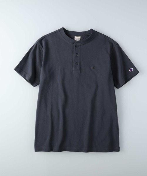 セール】【Champion】ヘンリーネックカノコTシャツ（Tシャツ