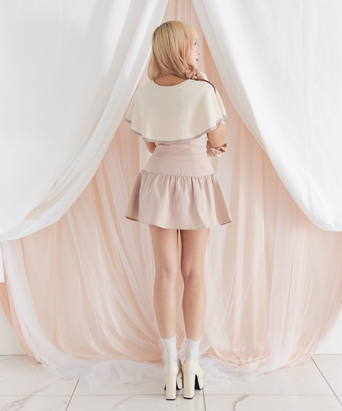 DearMyLoveMillor(ディアマイラブミラー)の「ポケットパールフレアスカート(スカート・レディース・ベビーピンク/ブラック・SMALL/MEDIUM/LARGE/LL/3L)」の7枚目の写真