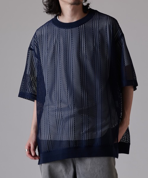 Lui's(ルイス)の「ダブルラッセルレースT(Tシャツ/カットソー・メンズ・ブラック/ネイビー・FREE)」の9枚目の写真