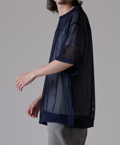Lui's(ルイス)の「ダブルラッセルレースT(Tシャツ/カットソー・メンズ・ブラック/ネイビー・FREE)」の10枚目の写真