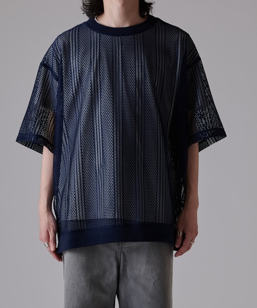 Lui's(ルイス)の「ダブルラッセルレースT(Tシャツ/カットソー・メンズ・ブラック/ネイビー・FREE)」の15枚目の写真