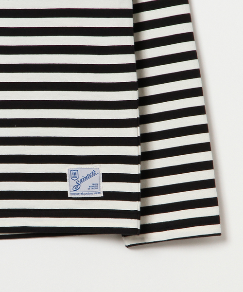 B:MING by BEAMS（ビーミングバイビームス）の「saintete×ビーミング by ビームス / “BBB” 別注ボーダー Tシャツ（Tシャツ/カットソー・レディース・ブラック/ネイビー・MEDIUM/SMALL）」の6枚目の写真