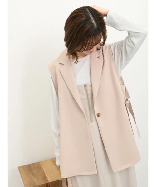 Samansa Mos2 blue（サマンサモスモスブルー）の「サイドベルト付ベスト（ベスト・レディース・グレー/ライトベージュ/カーキ・F）」の21枚目の写真