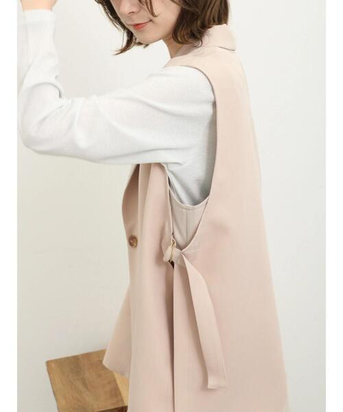 Samansa Mos2 blue（サマンサモスモスブルー）の「サイドベルト付ベスト（ベスト・レディース・グレー/ライトベージュ/カーキ・F）」の22枚目の写真