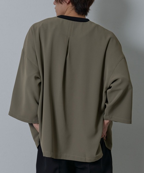 COLONY 2139(コロニートゥーワンスリーナイン)の「ドレープツイルリラックスカーディガン(カーディガン/ボレロ・メンズ・ブラック/グレイッシュベージュ・MEDIUM/LARGE)」の8枚目の写真