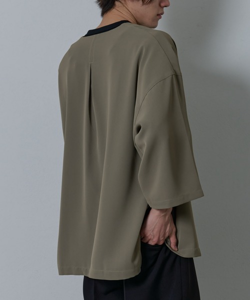 COLONY 2139(コロニートゥーワンスリーナイン)の「ドレープツイルリラックスカーディガン(カーディガン/ボレロ・メンズ・ブラック/グレイッシュベージュ・MEDIUM/LARGE)」の9枚目の写真