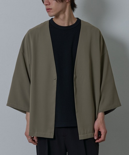 COLONY 2139(コロニートゥーワンスリーナイン)の「ドレープツイルリラックスカーディガン(カーディガン/ボレロ・メンズ・ブラック/グレイッシュベージュ・MEDIUM/LARGE)」の10枚目の写真
