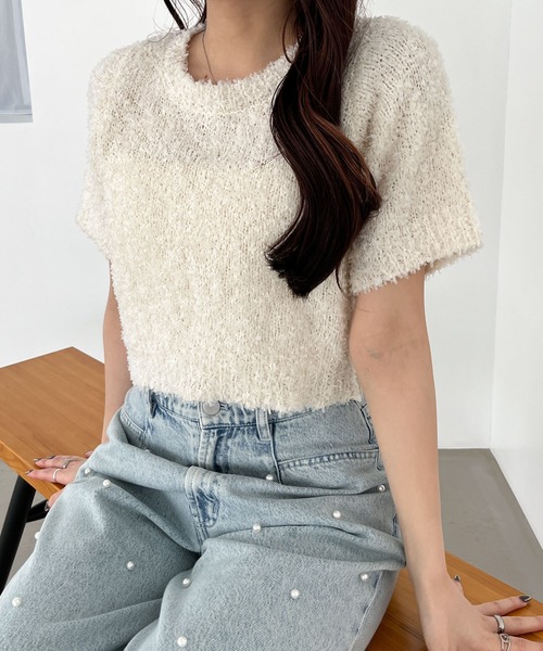 Heather（ヘザー）の「テープヤーンプルオーバー（半袖） 118680