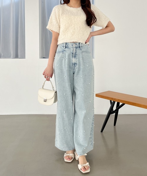 Heather(ヘザー)の「テープヤーンプルオーバー(半袖) 118680(ニット/セーター・レディース・レッド/オフホワイト/グレー・FREE)」の15枚目の写真