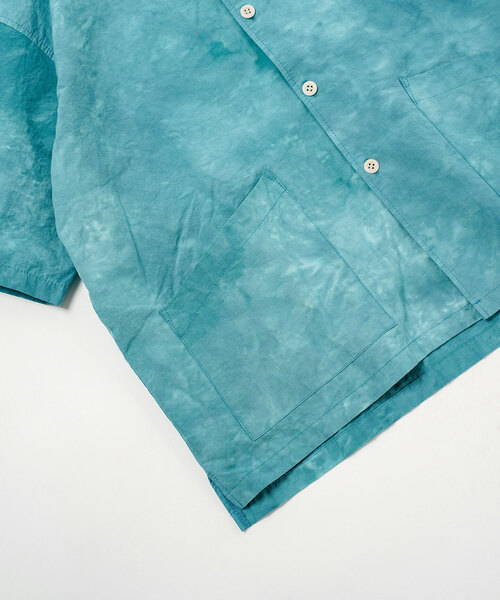 417 EDIFICE（フォーワンセブンエディフィス）の「コットンナイロン タイダイシャツ "セットアップ着用可能"（シャツ/ブラウス・メンズ・ネイビー/オレンジ/ホワイト/グリーン/ブラック・MEDIUM/LARGE）」の7枚目の写真