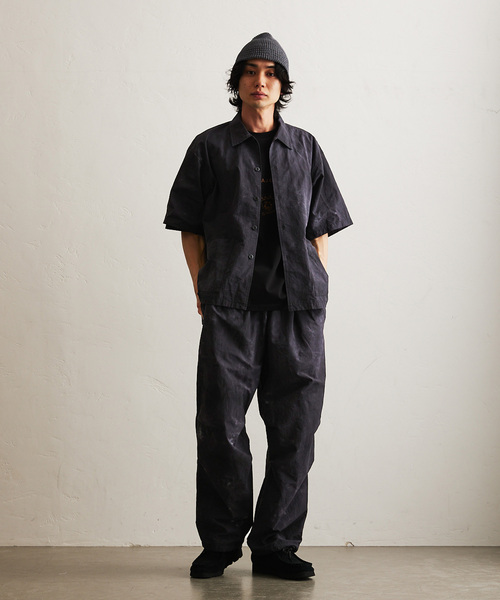 417 EDIFICE（フォーワンセブンエディフィス）の「コットンナイロン タイダイシャツ "セットアップ着用可能"（シャツ/ブラウス・メンズ・ネイビー/オレンジ/ホワイト/グリーン/ブラック・MEDIUM/LARGE）」の11枚目の写真