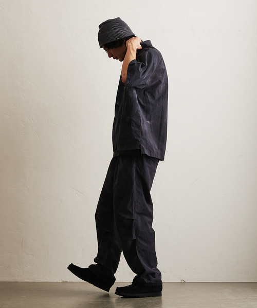 417 EDIFICE（フォーワンセブンエディフィス）の「コットンナイロン タイダイシャツ "セットアップ着用可能"（シャツ/ブラウス・メンズ・ネイビー/オレンジ/ホワイト/グリーン/ブラック・MEDIUM/LARGE）」の12枚目の写真