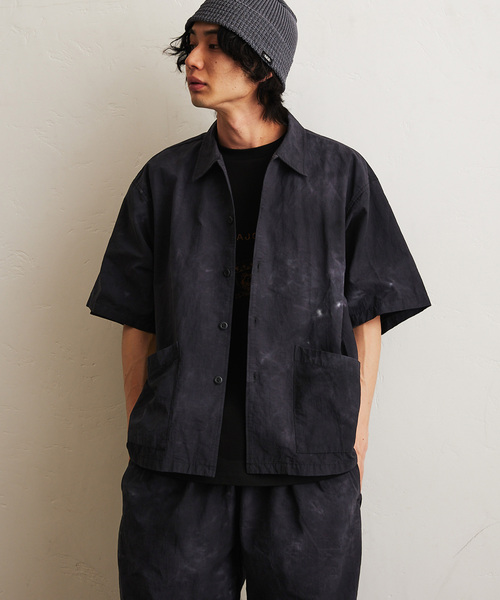 417 EDIFICE（フォーワンセブンエディフィス）の「コットンナイロン タイダイシャツ "セットアップ着用可能"（シャツ/ブラウス・メンズ・ネイビー/オレンジ/ホワイト/グリーン/ブラック・MEDIUM/LARGE）」の19枚目の写真