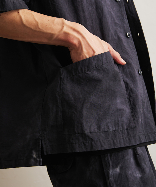 417 EDIFICE（フォーワンセブンエディフィス）の「コットンナイロン タイダイシャツ "セットアップ着用可能"（シャツ/ブラウス・メンズ・ネイビー/オレンジ/ホワイト/グリーン/ブラック・MEDIUM/LARGE）」の21枚目の写真