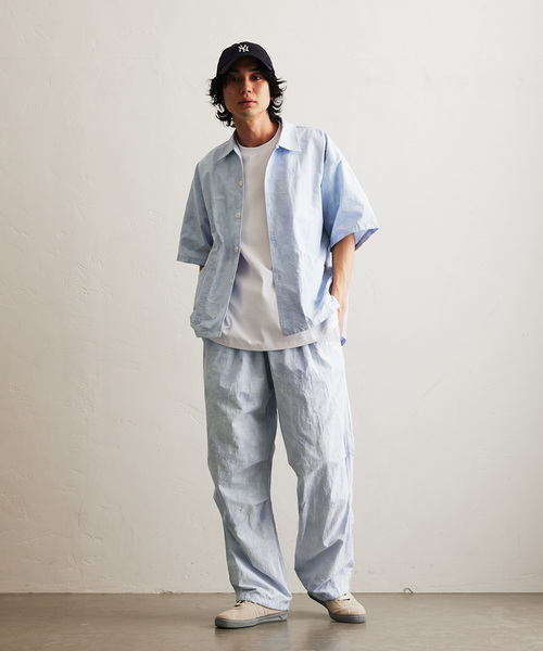 417 EDIFICE（フォーワンセブンエディフィス）の「コットンナイロン タイダイシャツ "セットアップ着用可能"（シャツ/ブラウス・メンズ・ネイビー/オレンジ/ホワイト/グリーン/ブラック・MEDIUM/LARGE）」の22枚目の写真