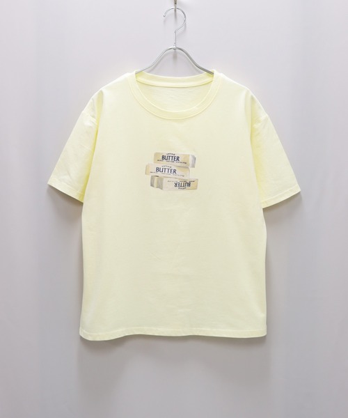 attiree(アティレー)の「ButterプリントTシャツ(Tシャツ/カットソー・レディース・ホワイト/グリーン/グレー/イエロー/ベージュ/クリーム/ブラック/ライトグレー・FREE)」の8枚目の写真