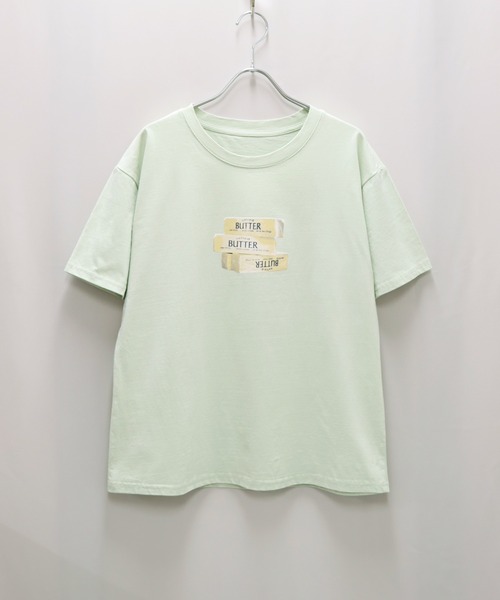attiree(アティレー)の「ButterプリントTシャツ(Tシャツ/カットソー・レディース・ホワイト/グリーン/グレー/イエロー/ベージュ/クリーム/ブラック/ライトグレー・FREE)」の7枚目の写真