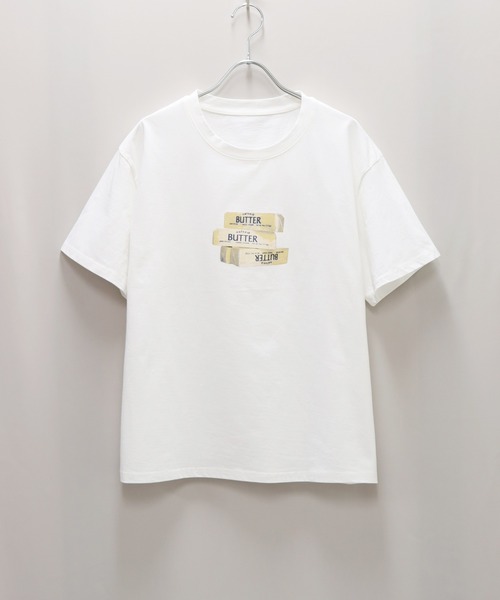 attiree(アティレー)の「ButterプリントTシャツ(Tシャツ/カットソー・レディース・ホワイト/グリーン/グレー/イエロー/ベージュ/クリーム/ブラック/ライトグレー・FREE)」の13枚目の写真
