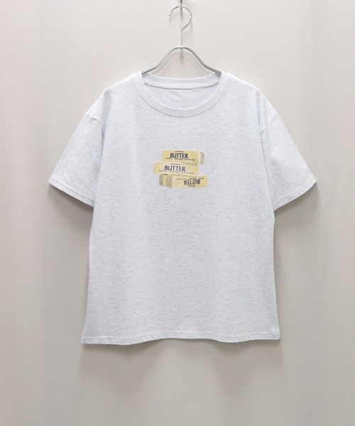 attiree(アティレー)の「ButterプリントTシャツ(Tシャツ/カットソー・レディース・ホワイト/グリーン/グレー/イエロー/ベージュ/クリーム/ブラック/ライトグレー・FREE)」の15枚目の写真