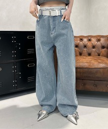 sedacle girl | ラインストーンヴィンテージライクデニム(デニムパンツ)