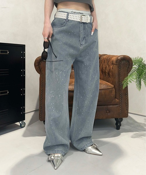 【Sally】 グレンマーティンス ビンテージライクデニム SOMETHING LISA ヴィンテージワイドデニムパンツ|SOMETHING|サムシング