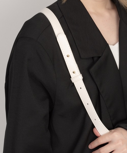 SVEC（シュベック）の「ベルトストラップ ショルダーバッグ（ショルダーバッグ・レディース・ブラック/ホワイト/イエロー・FREE）」の15枚目の写真