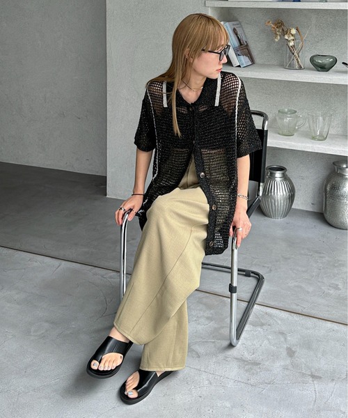 完全完売品　ハンドクロシェニットシャツ 完全完売品 ハンドクロシェニットシャツ