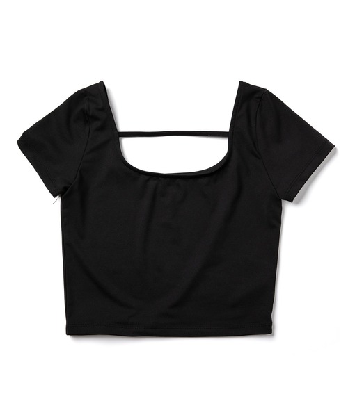 Rest&Recreation（レストアンドレクリエーション）の「RR STRAP CROP TOP - えみ姉 Collaboration（Tシャツ/カットソー・レディース・ブラック・FREE）」の14枚目の写真