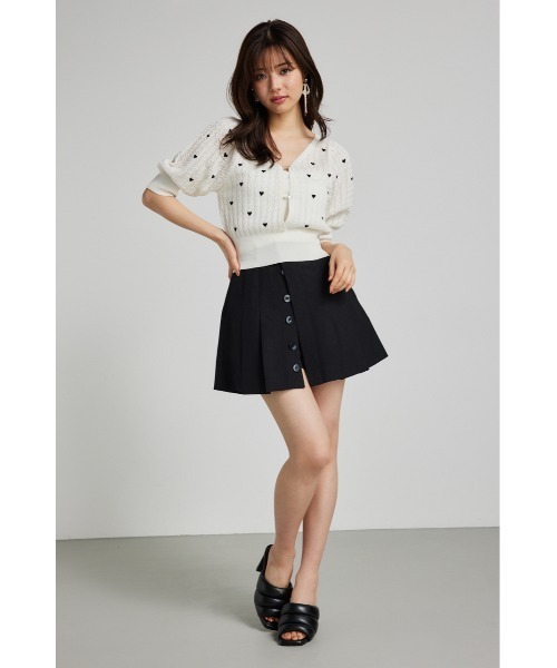 rienda（リエンダ）の「フラップデニムスコートショートパンツ
